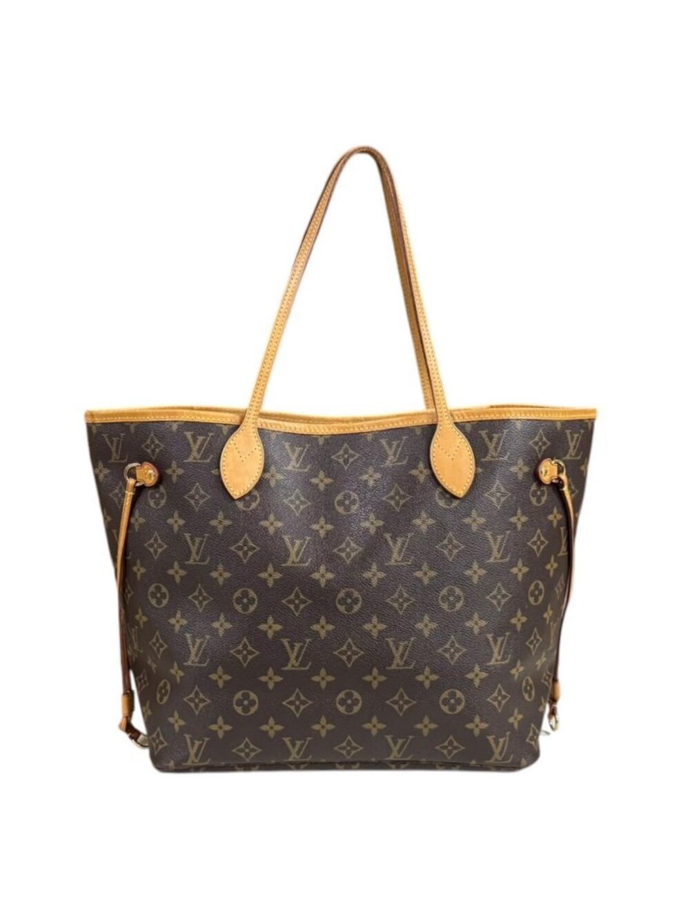 Louis Vuitton Neverfull MM Monogram Tote Bag Canvas Brown